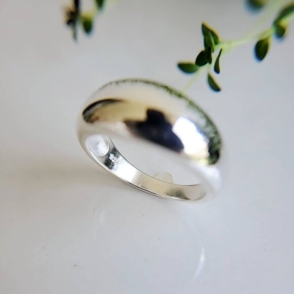 Dome Ring, Sterling Silver Women Ring, Art Deco Ring, Statement Jewelry, Chunky - Picture 6 of 9